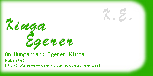 kinga egerer business card